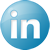 social linkedin button blue